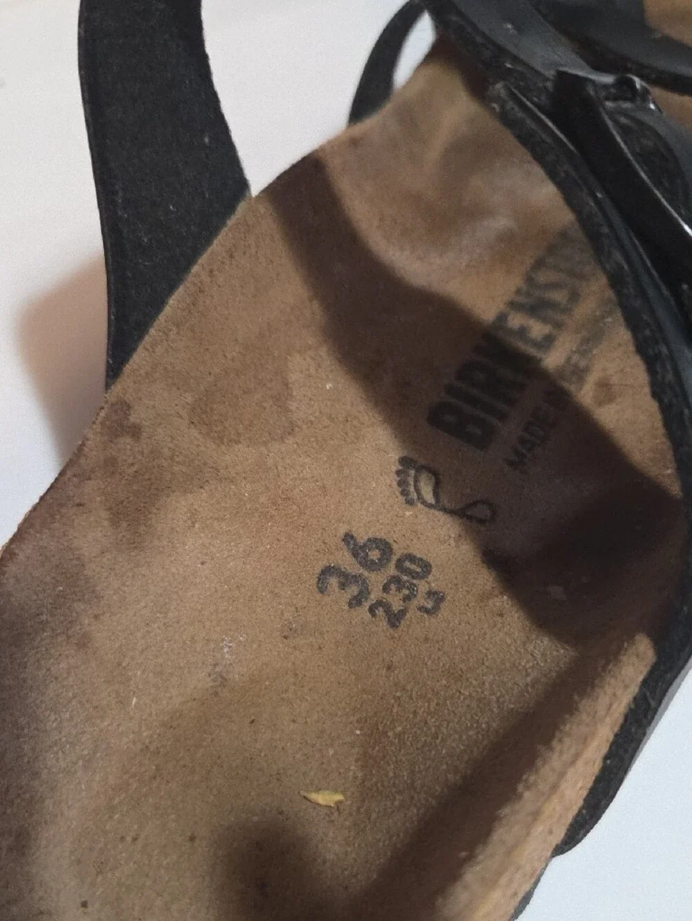 Birkenstock Black Leather Strappy Slide Sandals